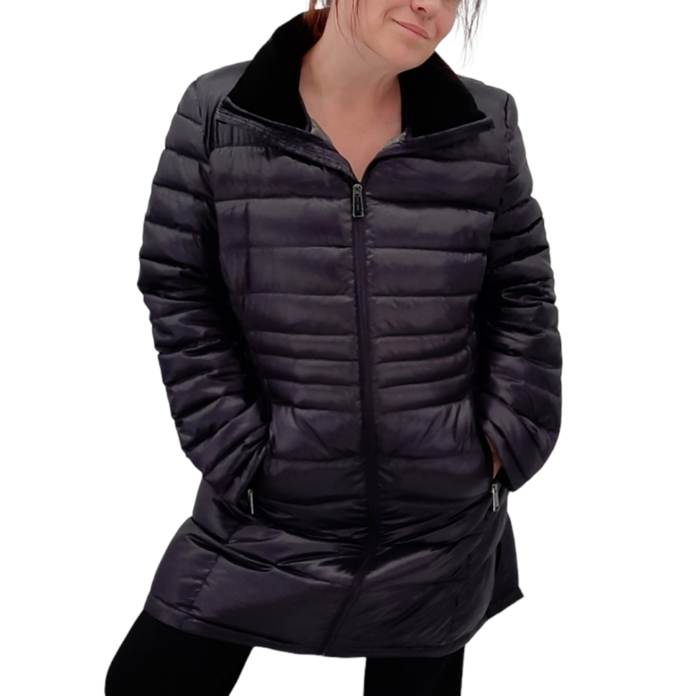 Andrew Marc Dark Plum Packable Down Puffer Coat XL